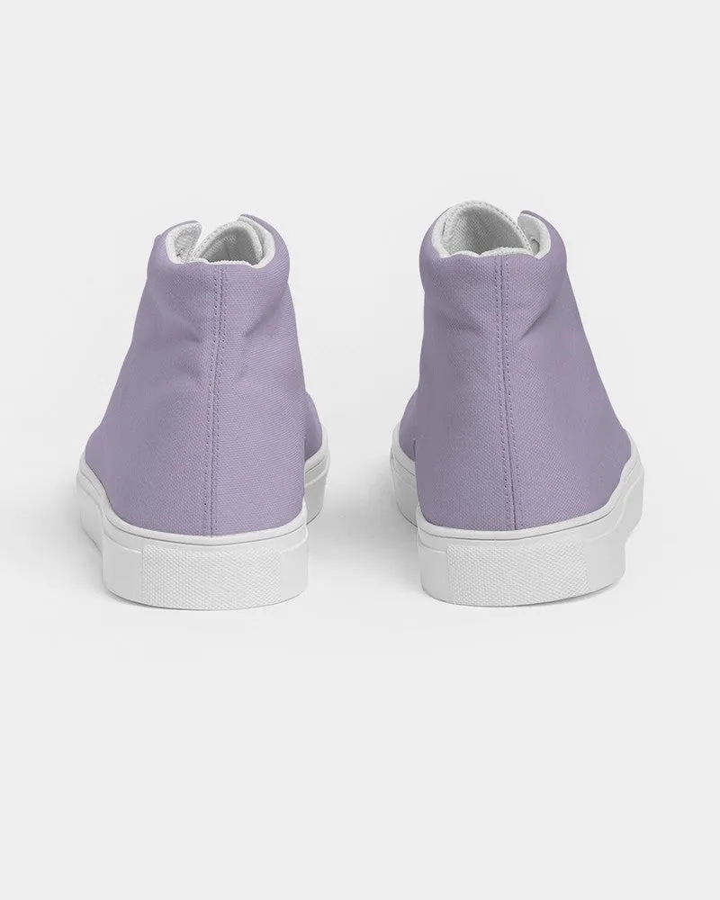 Pale Pastel Violet Men's High-top Canvas Sneakers | Men's | Bright Pale Pastel Violet | C22M30Y0K0