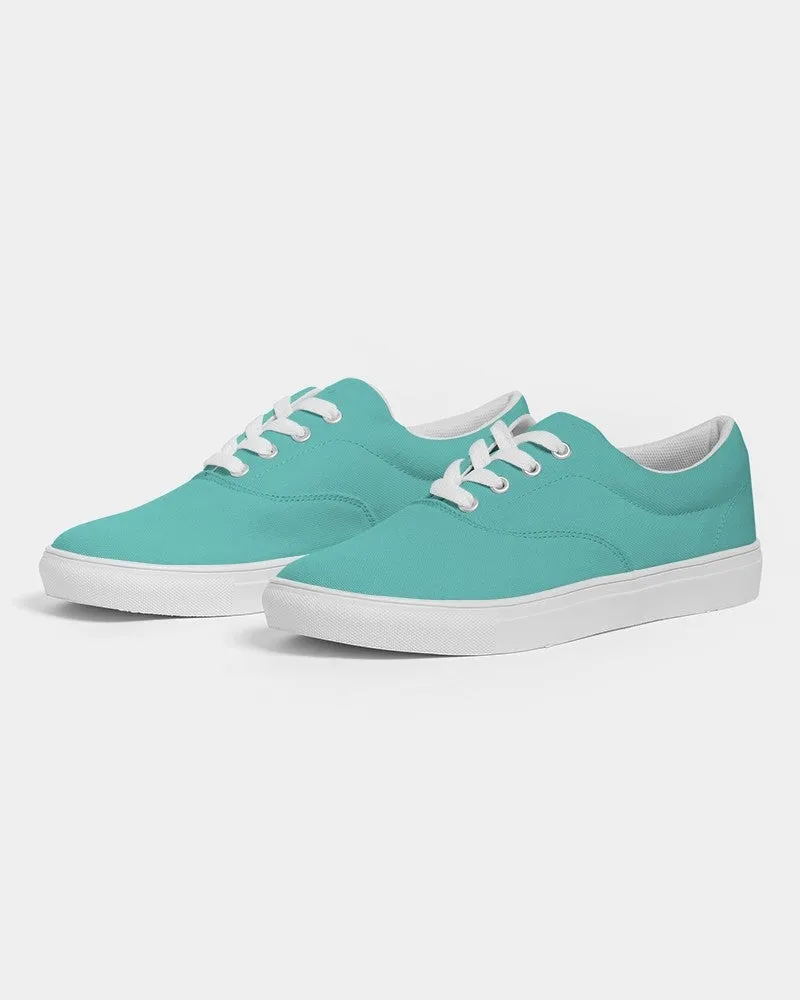 Pastel Blue Cool Green Men's Canvas Sneakers | Men's | Bright Pastel Blue Cool Green | C60M0Y30K0