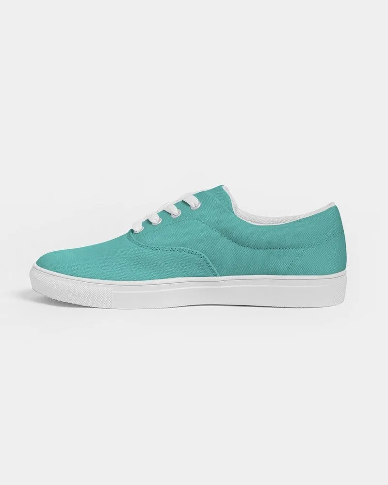 Pastel Blue Cool Green Men's Canvas Sneakers | Men's | Bright Pastel Blue Cool Green | C60M0Y30K0