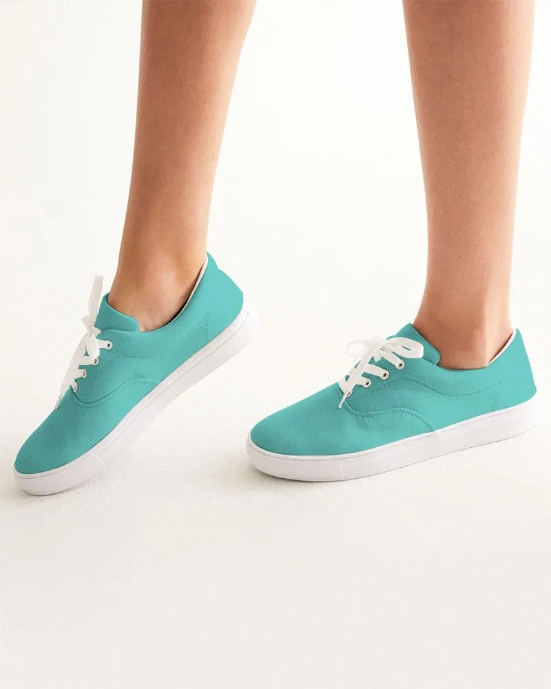 Pastel Blue Cool Green Women's Canvas Sneakers | Women's | Bright Pastel Blue Cool Green | C60M0Y30K0