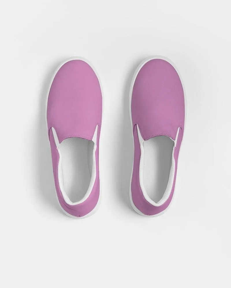 Pastel Magenta Purple Slip-On Canvas Sneakers | Women's | Bright Pastel Magenta Purple | C15M60Y0K0