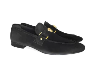 Pelle Suede Slip-On Loafer Black