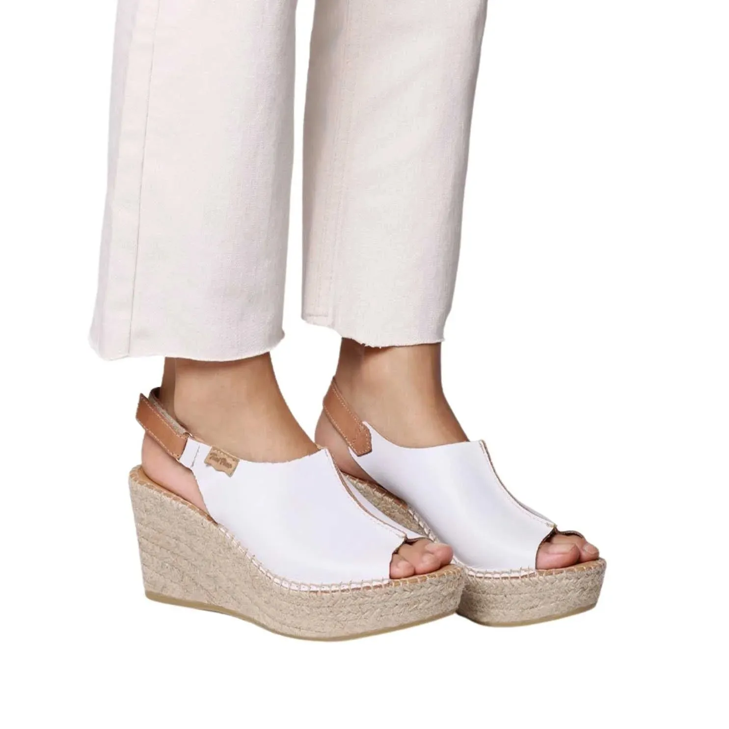 Plain Leather Wedges For Women - Lugano-P