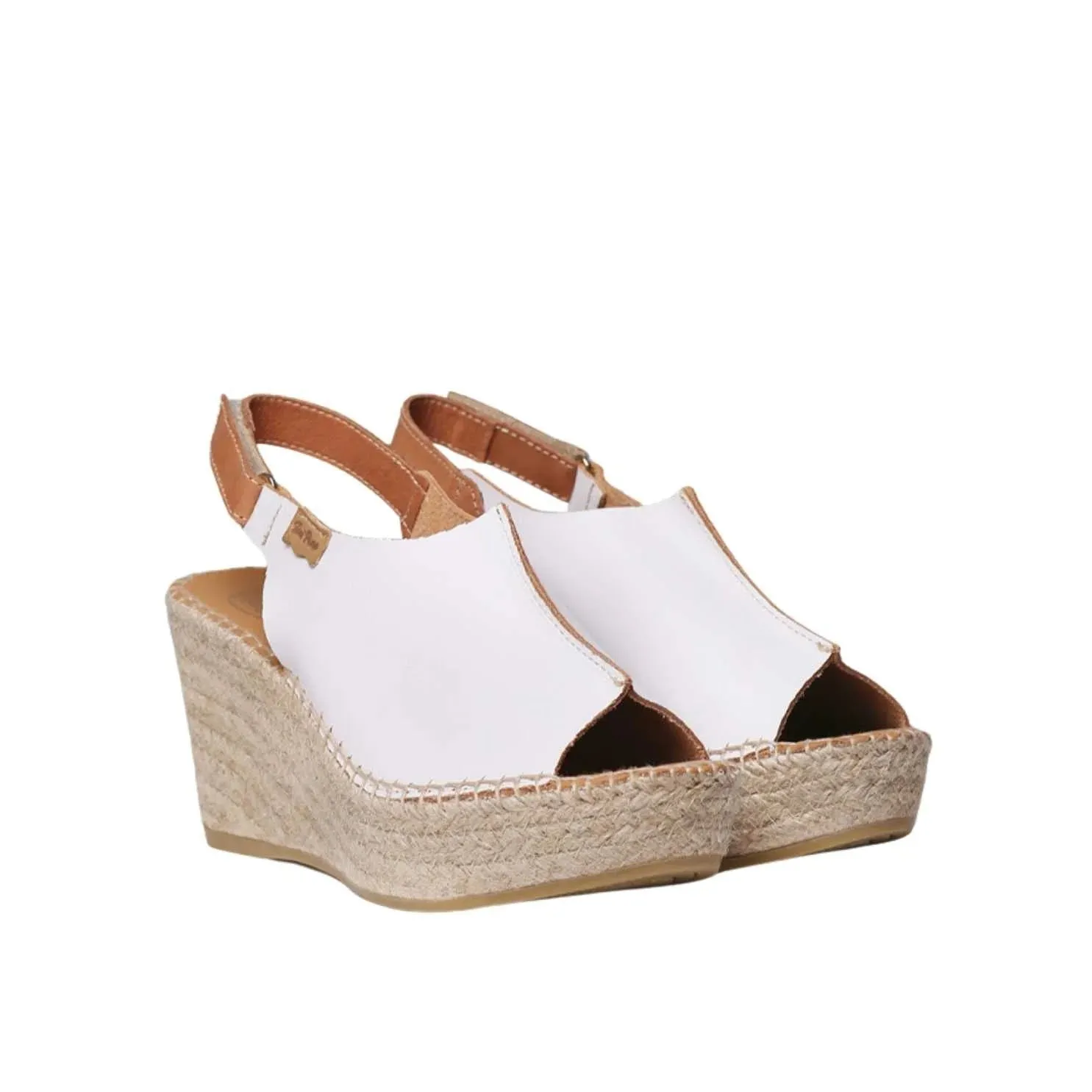 Plain Leather Wedges For Women - Lugano-P