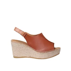 Plain Leather Wedges For Women - Lugano-P