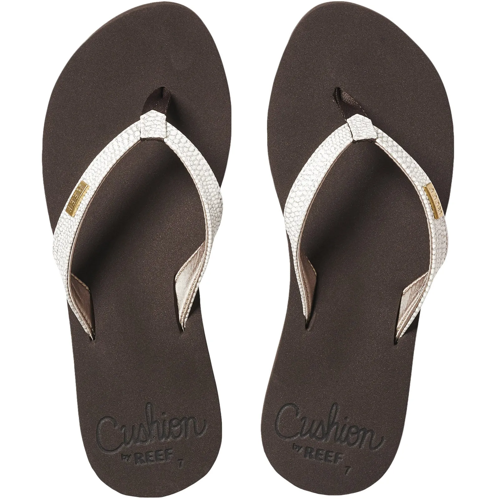 Reef Womens Star Cushion Sassy Flip Flops - Brown