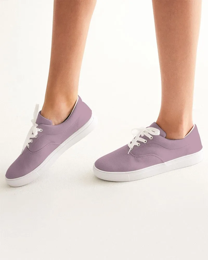 Shaded Pale Pastel Magenta Brown Canvas Sneakers | Women's | C0M30Y0K30