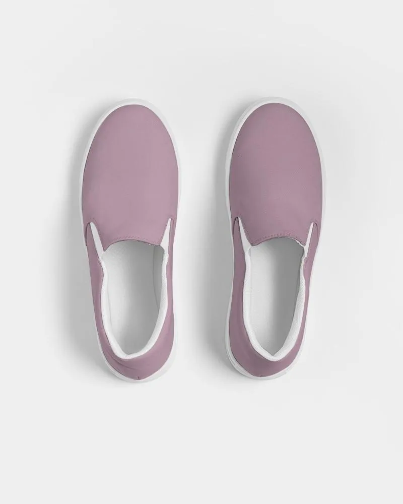 Shaded Pale Pastel Magenta Brown Slip-On Canvas Sneakers | Women's | C0M30Y0K30