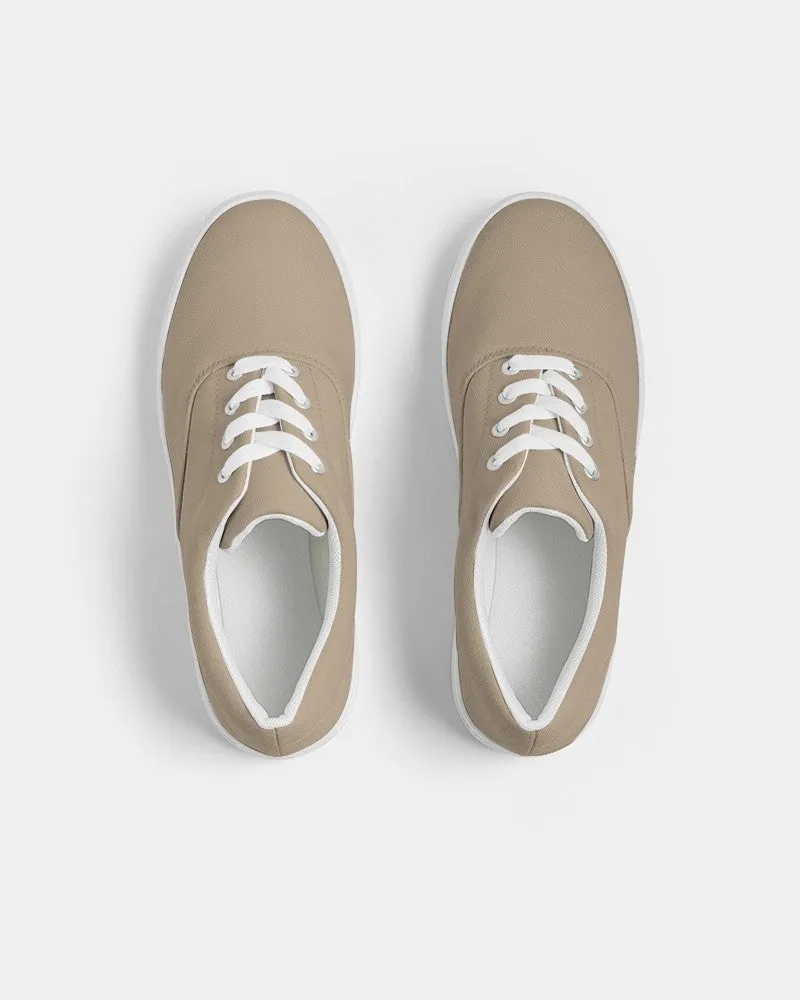 Shaded Pale Pastel Orange Brown Canvas Sneakers | Women's | C0M15Y30K30