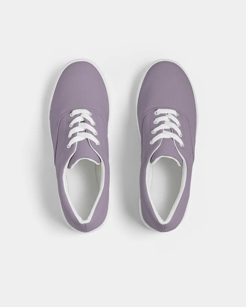 Shaded Pale Pastel Purple Gray Canvas Sneakers | Women's | C15M30Y0K30