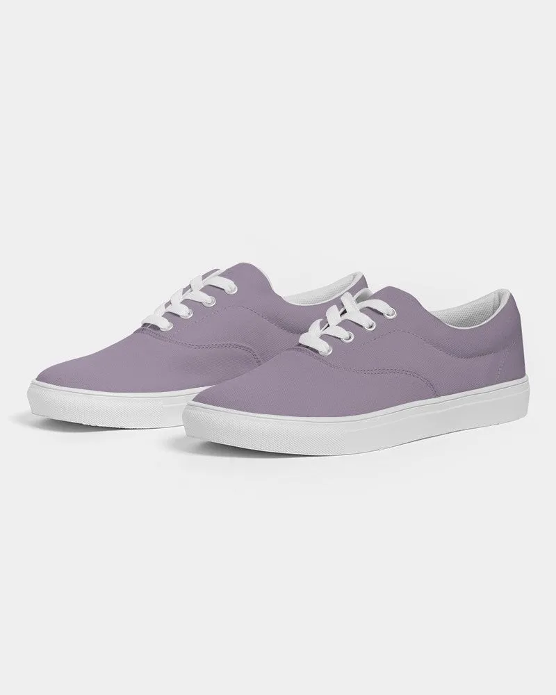 Shaded Pale Pastel Purple Gray Canvas Sneakers | Women's | C15M30Y0K30