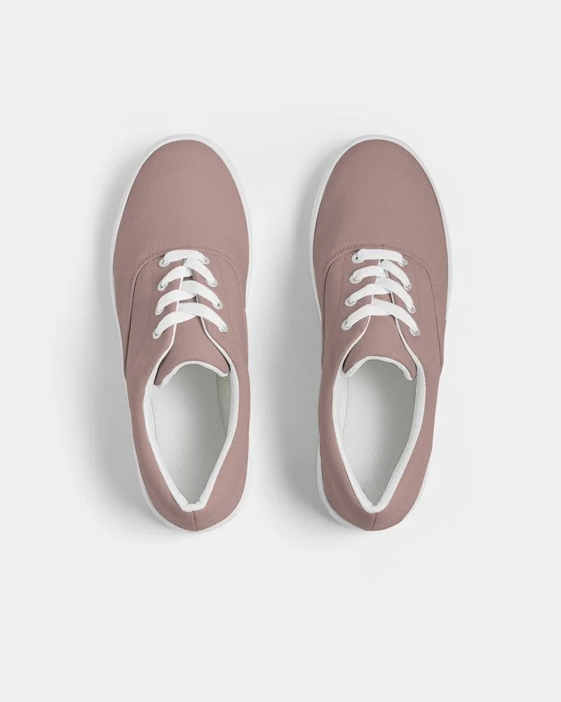 Shaded Pale Pastel Red Brown Canvas Sneakers | Men's | C0M30Y22K30