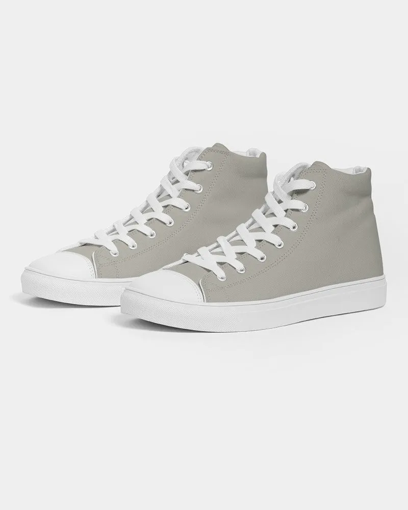 Shaded Pale Yellow Gray High-Top Canvas Sneakers | Women's | C0M0Y10K30