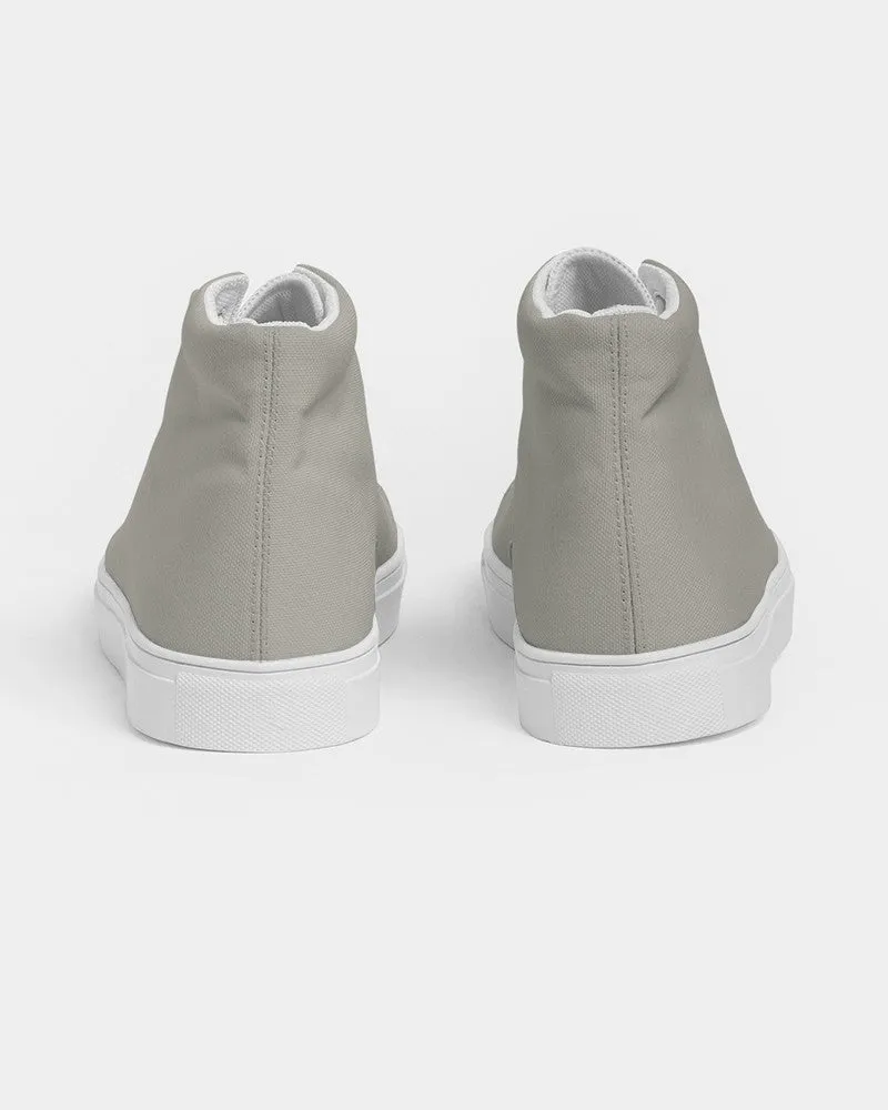 Shaded Pale Yellow Gray High-Top Canvas Sneakers | Women's | C0M0Y10K30