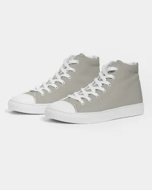 Shaded Pale Yellow Gray High-Top Canvas Sneakers | Women's | C0M0Y10K30