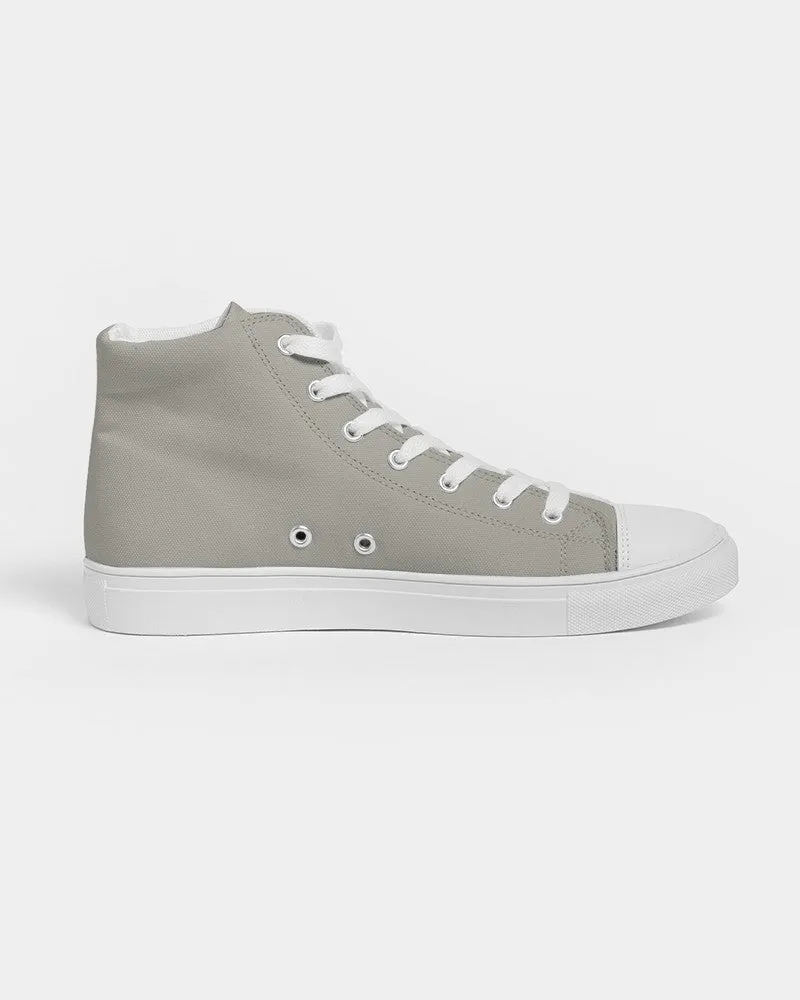 Shaded Pale Yellow Gray High-Top Canvas Sneakers | Women's | C0M0Y10K30