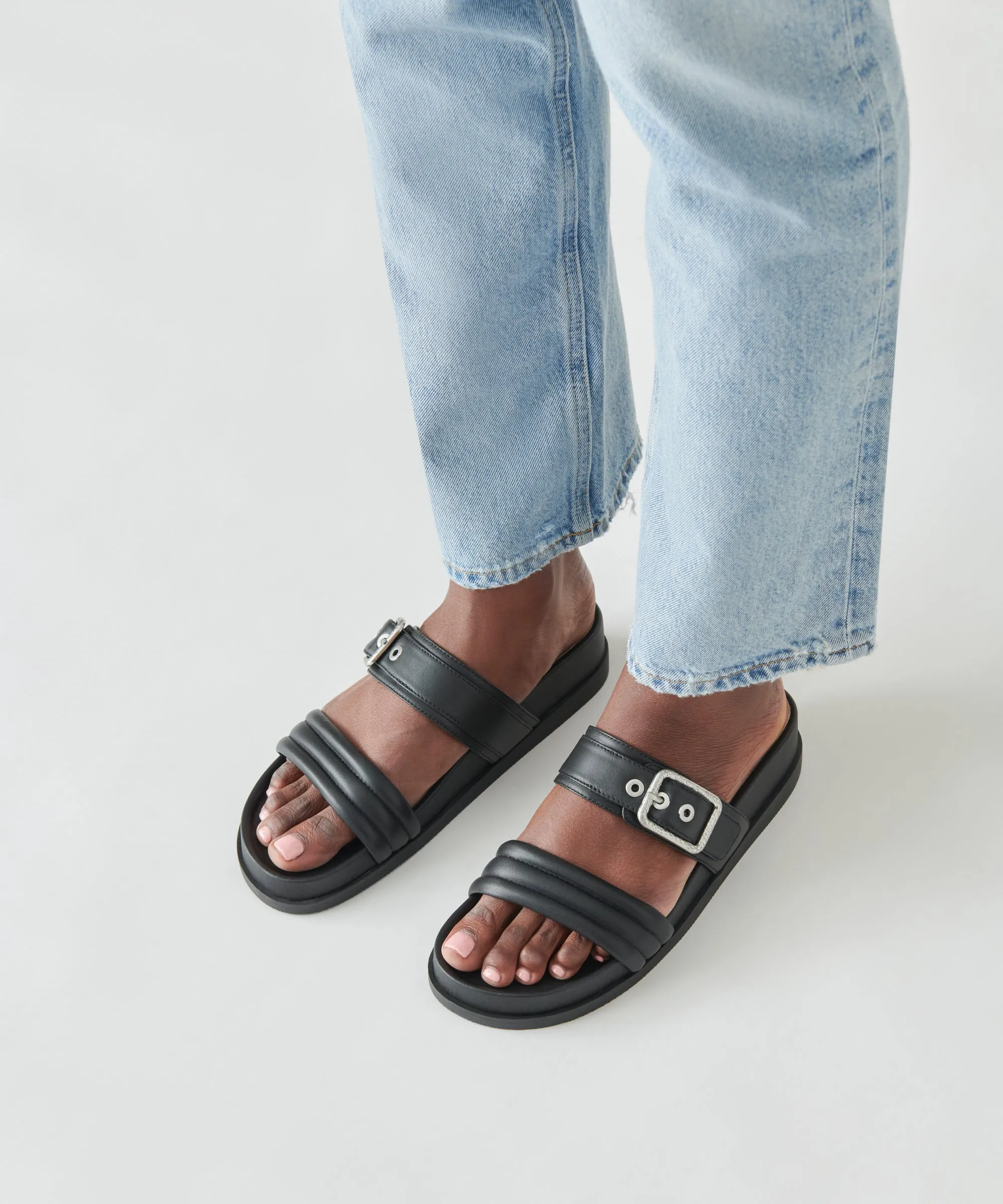 SHAILA SANDALS BLACK LEATHER