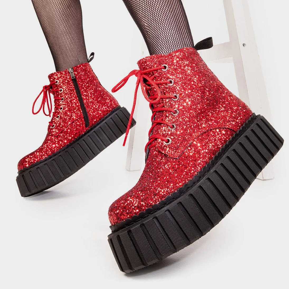 Shooting Star Chunky Ankle Creeper Boots