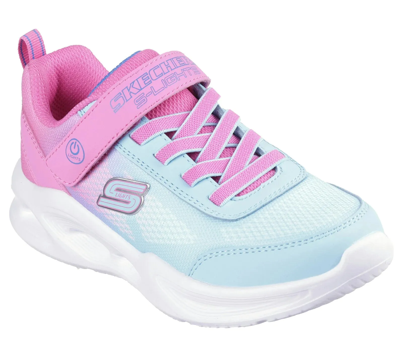 Skechers Turquoise Sola Glow S-Lights Children's Sneaker