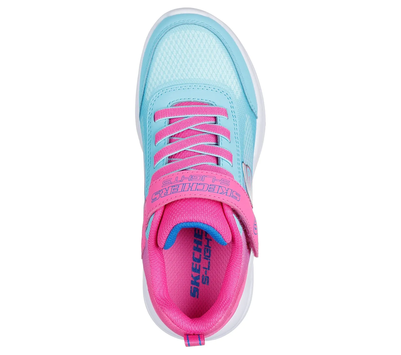 Skechers Turquoise Sola Glow S-Lights Children's Sneaker