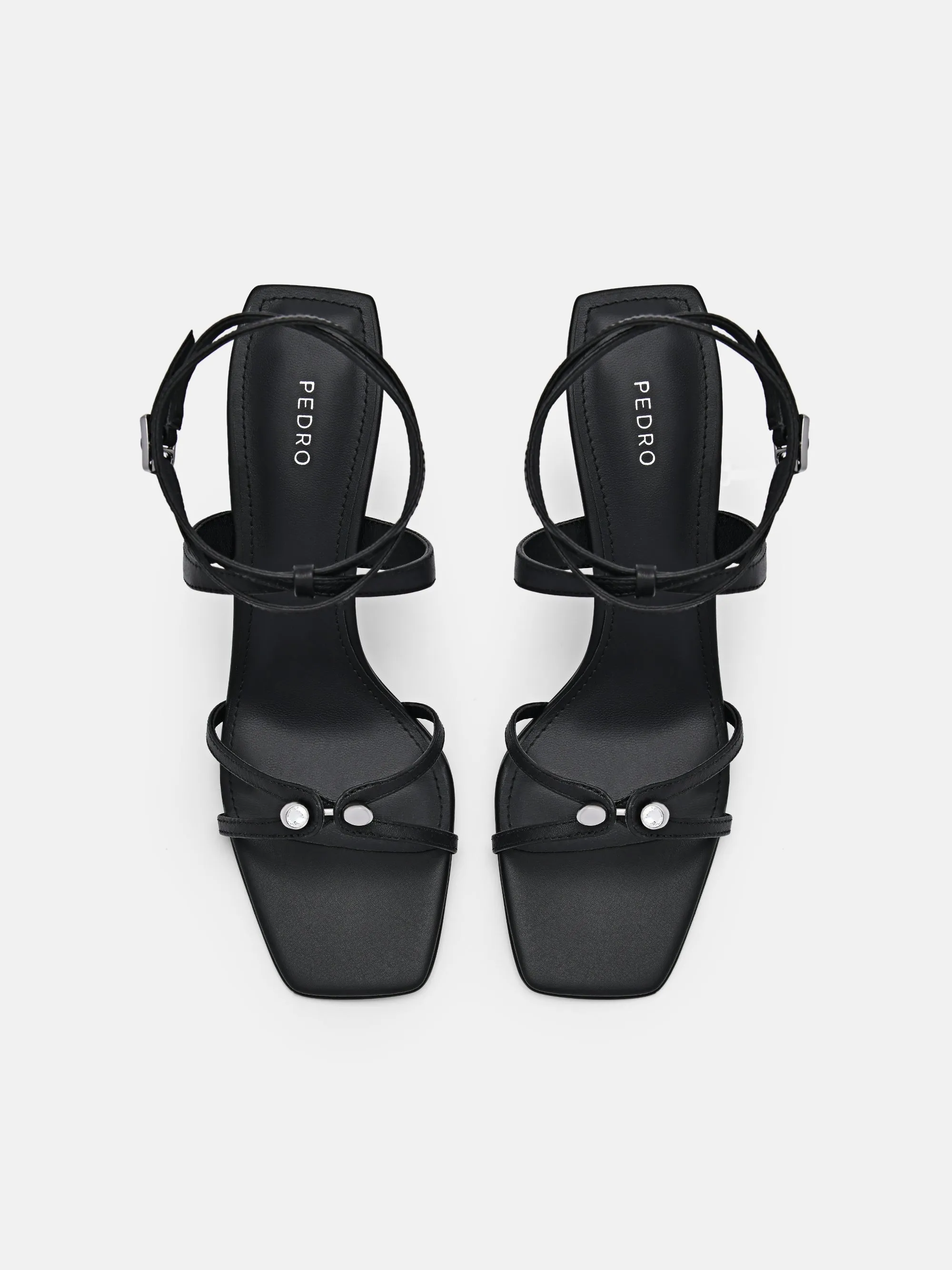 Sofia Leather Heel Sandals