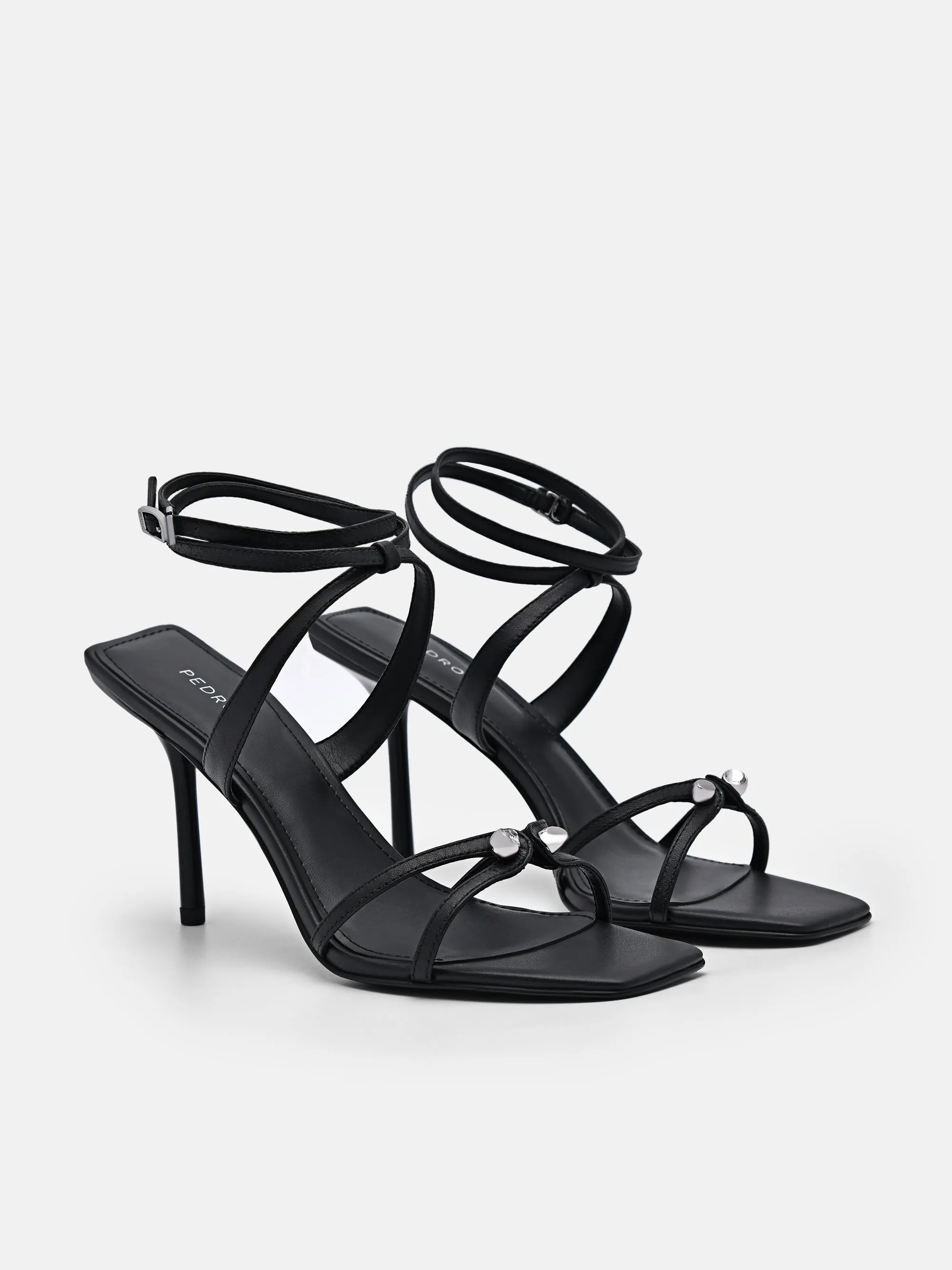 Sofia Leather Heel Sandals