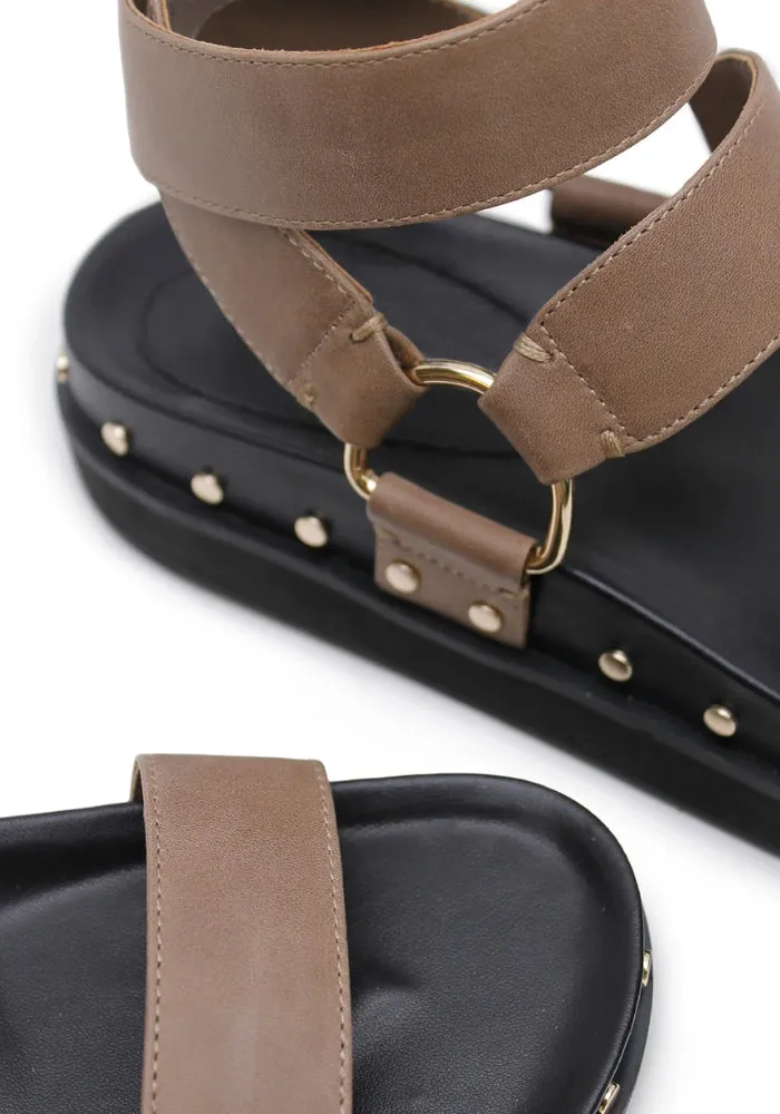 Studded Sandal - Stone