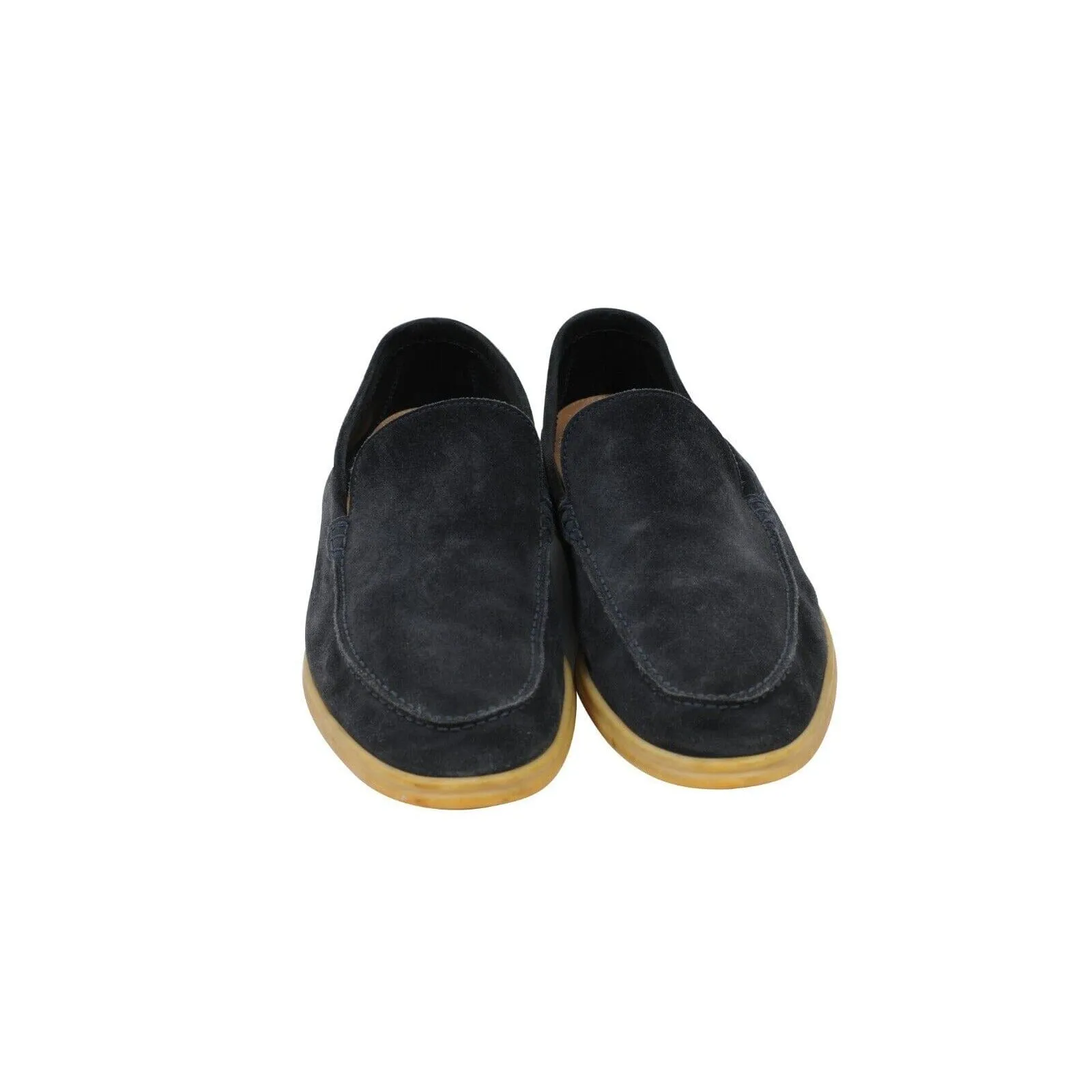 Summer Walk Blue Suede Low Top Slip On Loafers