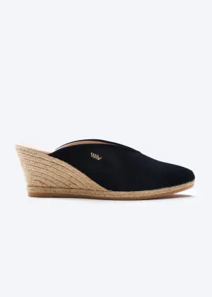 Truja Suede Espadrille Mule Wedges