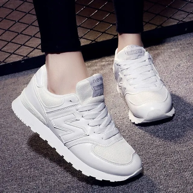 Women Breathable Tennis Sneakers Fashion Genuine Leather Sneakers Men Shoes High Quality Casual Shoes Comfortable Brand