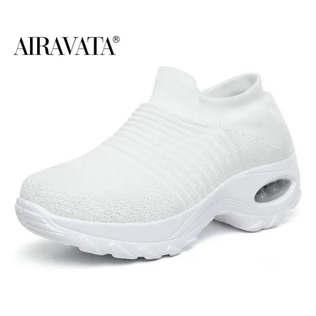 Women&#39;s walking shoes Fashion Casual Sport Shoes Sneakers Autumn Platform Flat Slip-on Comfortable Outdoor