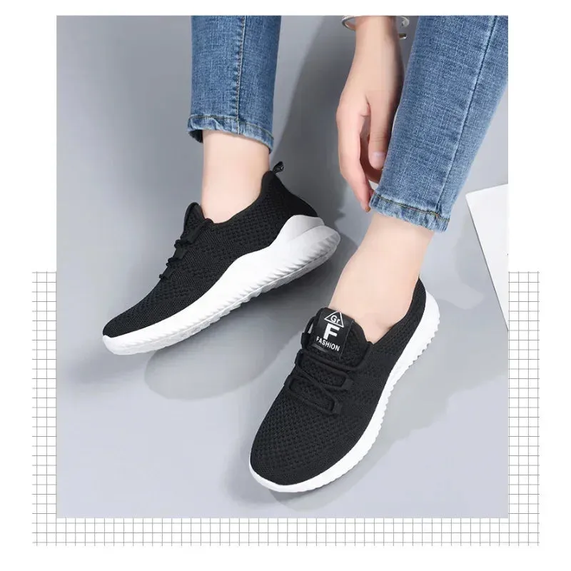 Women's Casual Sneakers Summer Comfortable Breathable Platform Shoes Fashion Women Versatile Lace-up Shoe кроссовки женские